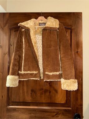 Wilsons Leather Genuine Suede Shearling Jacket – Size Small